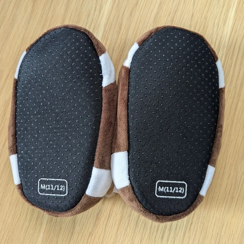 NWT Kids Football Plush Mooshy Slippers (Various Sizes Available)